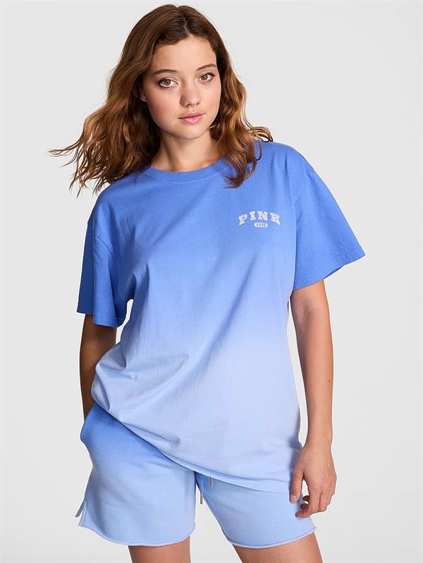 Oversize Kısa Kollu Kampüs Tişört