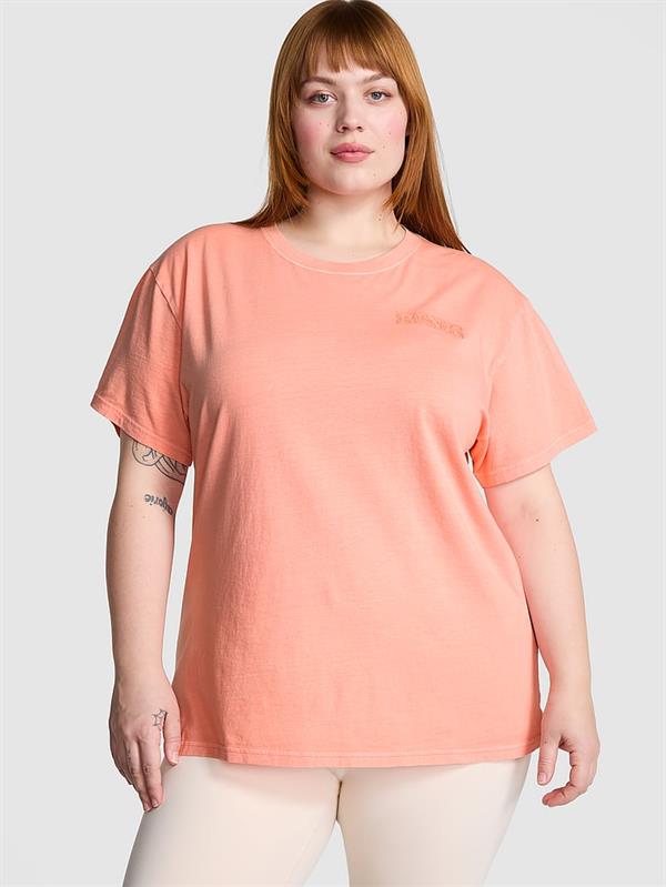 Oversize Kısa Kollu Kampüs Tişört