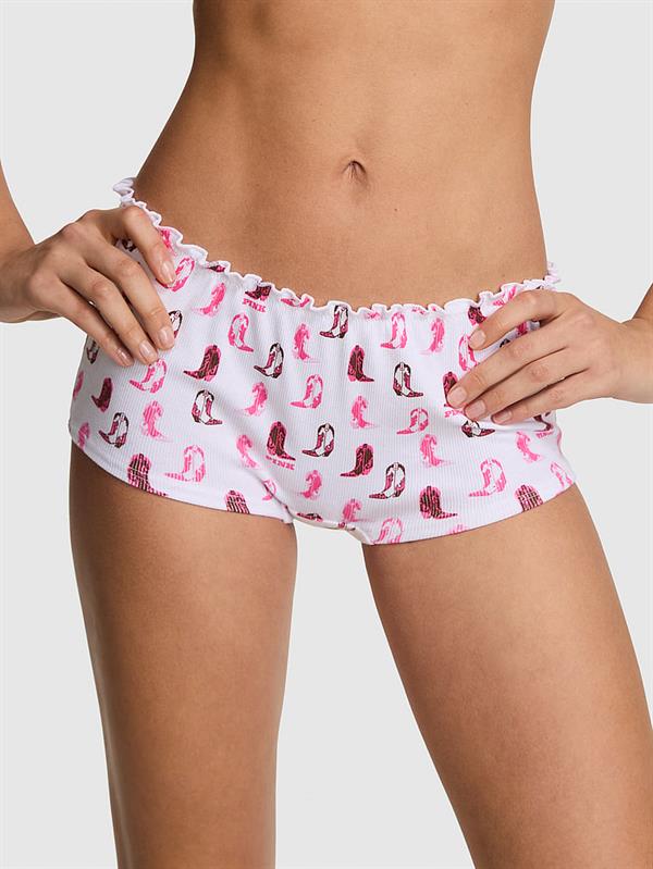 Pamuklu Arkadan Bağlamalı Boyshort Külot