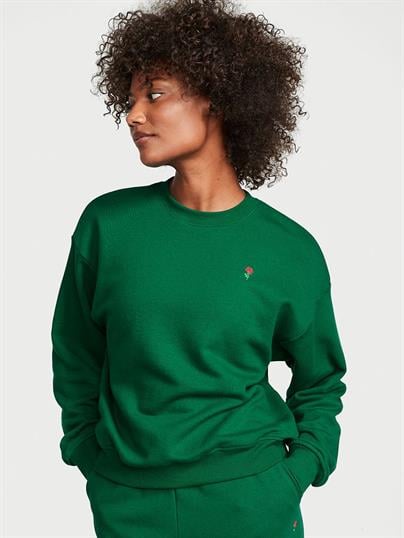 Pamuklu Bisiklet Yaka Oversize Polar Sweatshirt