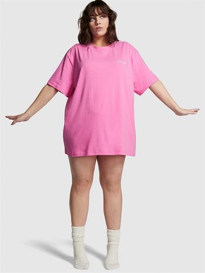 Pamuklu Oversize Uyku Tişörtü
