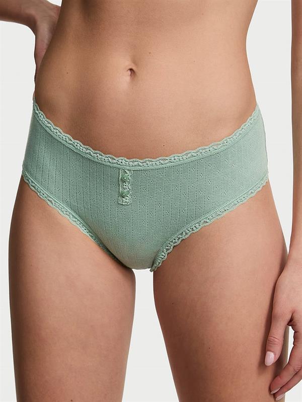 Pamuklu Pointelle Dantelli Cheeky Külot