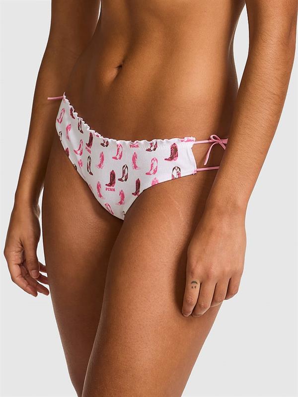 Pamuklu Yandan Bağlamalı Bikini Külotu