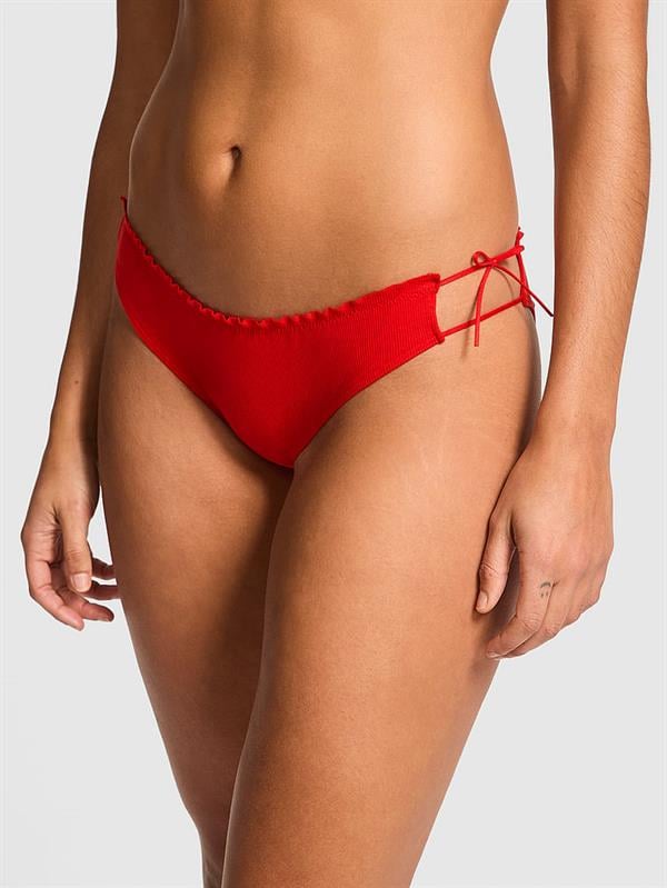 Pamuklu Yandan Bağlamalı Bikini Külotu