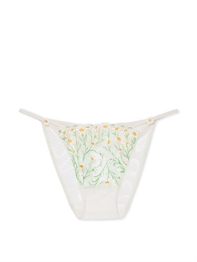Papatya İşlemeli String Bikini Külot