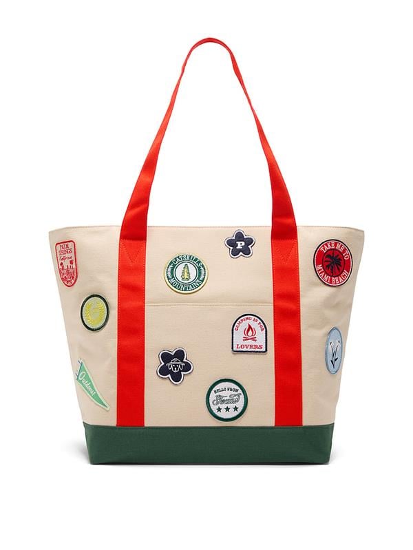 PINK Kamp Patch Tote Çanta