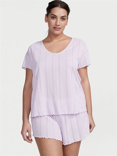 Pointelle Kısa Pijama Takımı