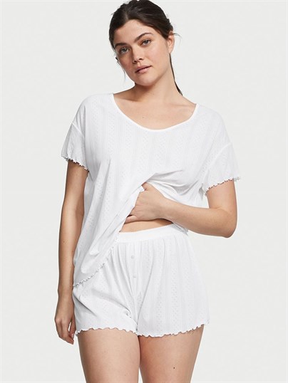 Pointelle Kısa Pijama Takımı