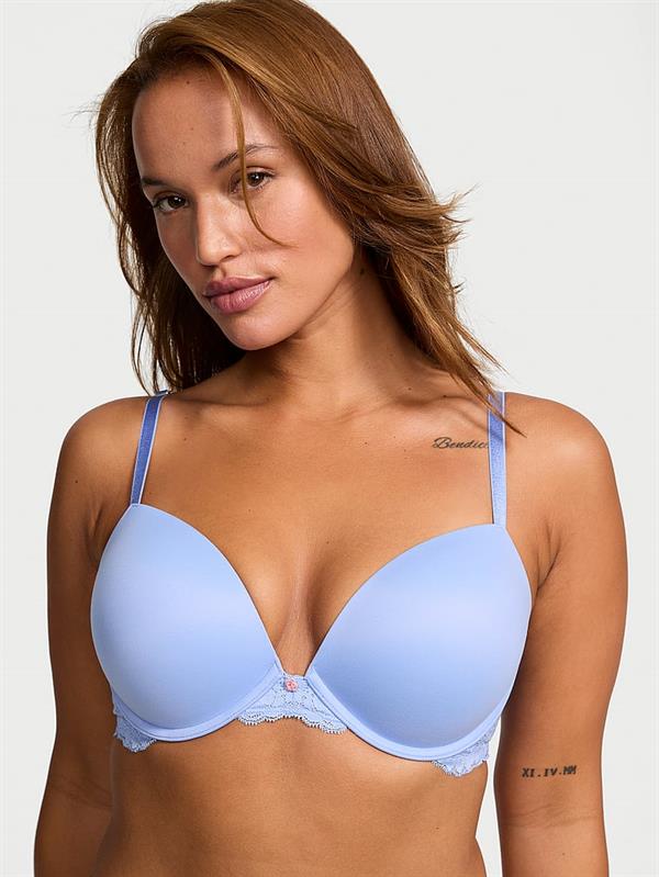 Pürüzsüz Dantelli Push-Up Sütyen
