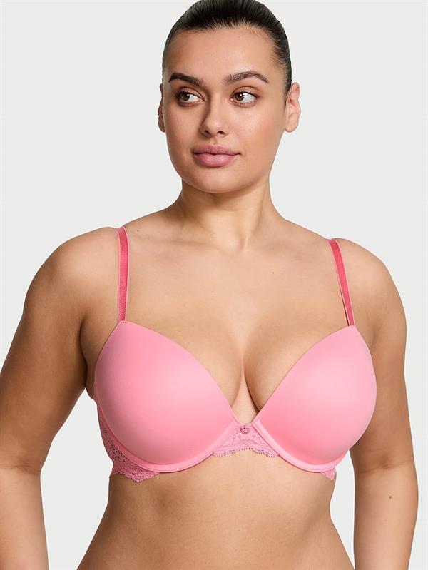 Pürüzsüz Dantelli Push-Up Sütyen
