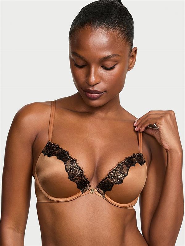 Pürüzsüz Dantelli Push-Up Sütyen