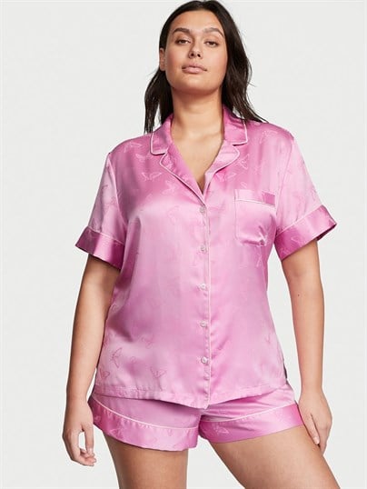 Saten Kısa Pijama Set