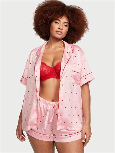 Saten Kısa Pijama Takımı