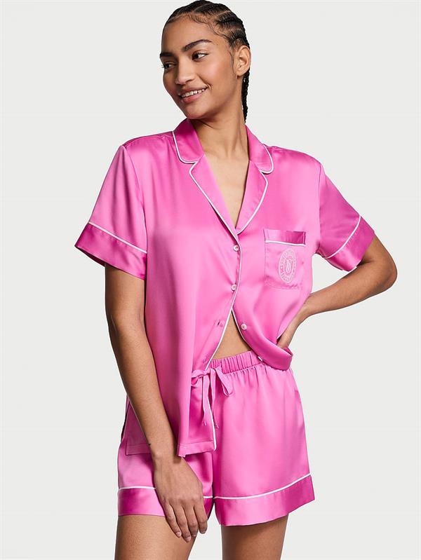 Saten Kısa Pijama Takımı
