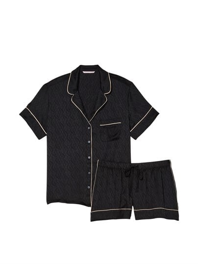 Saten Kısa Pijama Takımı