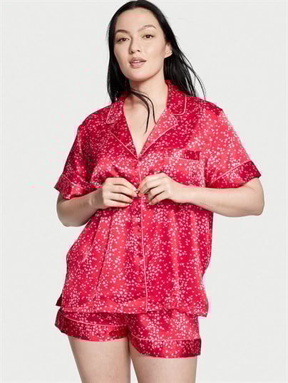 Saten Kısa Pijama Takımı