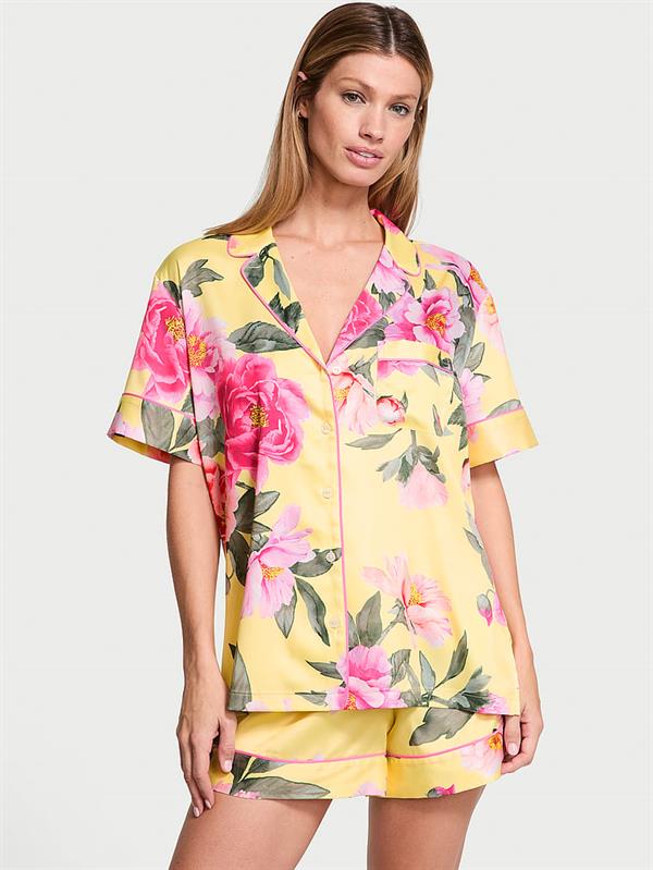 Saten Kısa Pijama Takımı