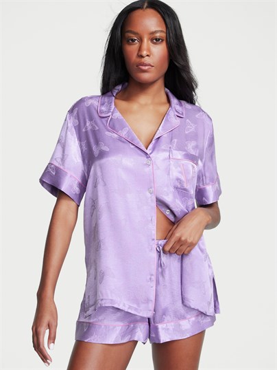 Saten Kısa Pijama Takımı