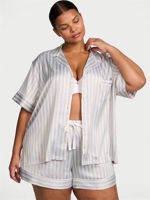 Saten Kısa Pijama Takımı