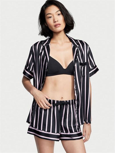 Saten Kısa Pijama Takımı