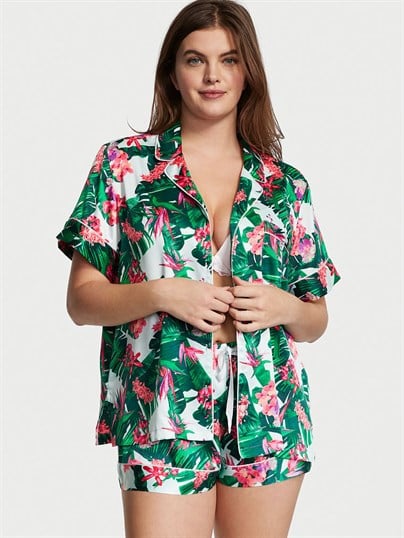 Saten Kısa Pijama Takımı