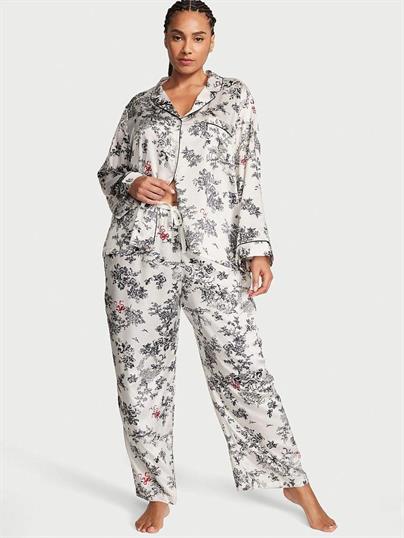 Saten Uzun Pijama Takımı