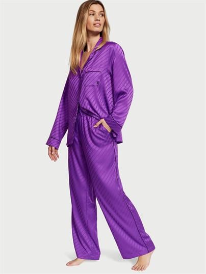 Saten Uzun Pijama Takımı