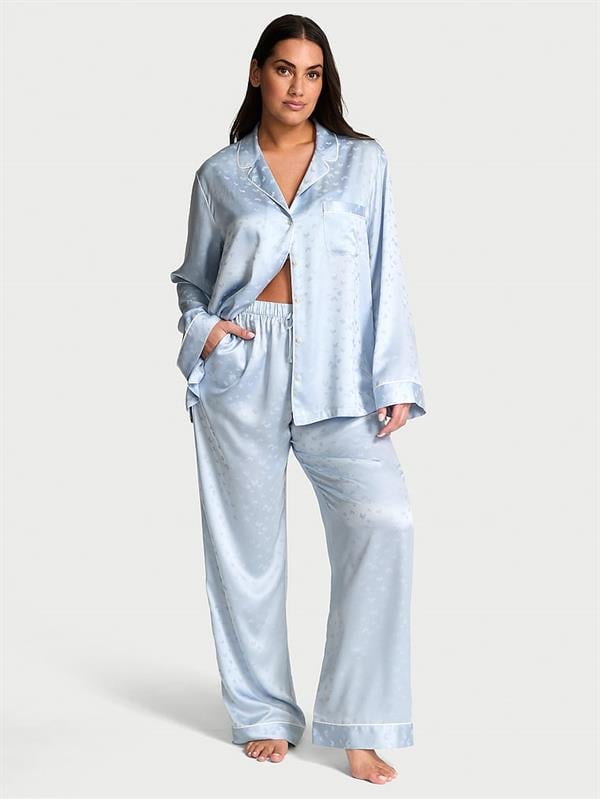 Saten Uzun Pijama Takımı