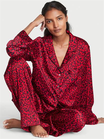Saten Uzun Pijama Takımı