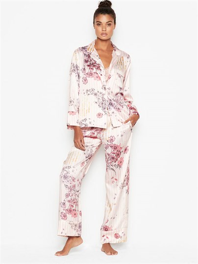 Satin Long PJ Set