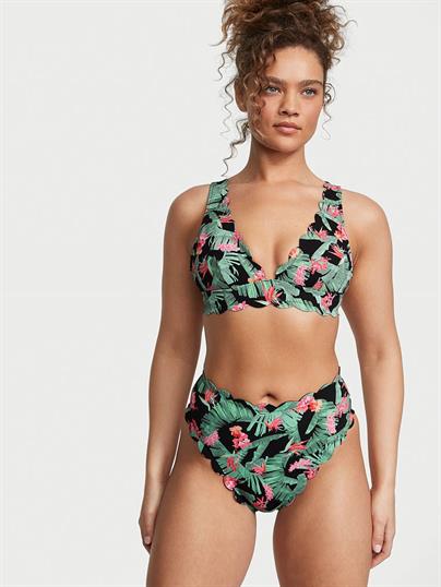 Scallop Yüksek Bel Cheeky Bikini Altı