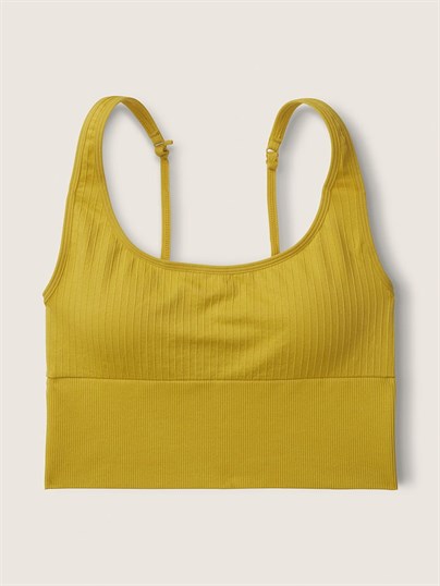 SEAMLESS İNCE ASTARLI DERİN YAKA SPORCU CROP TOP