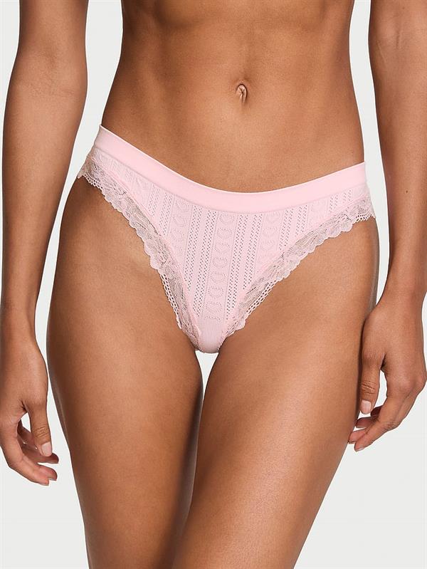 Seamless Kalpli Pointelle Bikini Külotu