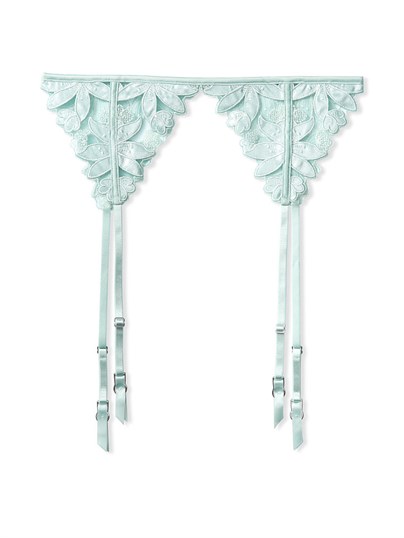 Shine Embroidered Garter Belt