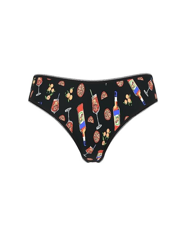 Strappy-Back Charm High-Leg Thong Panty
