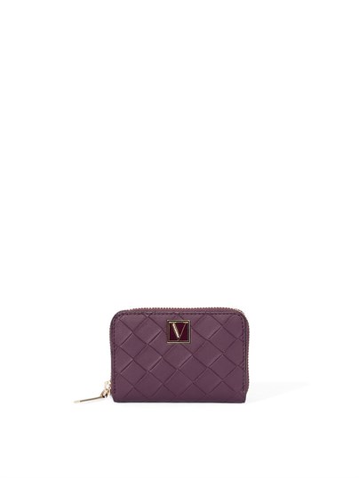 The Victoria Black Violet Woven Cüzdan