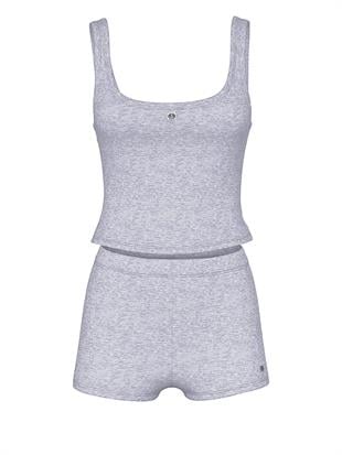 %100 Pamuklu Atlet & Şort Pijama Takımı