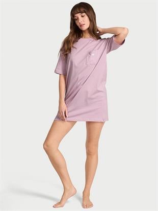 %100 Pamuklu Oversize Uyku Tişörtü