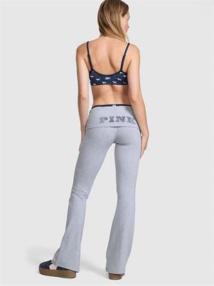 All-Day Beli Katlanabilen Pamuklu Flare Tayt