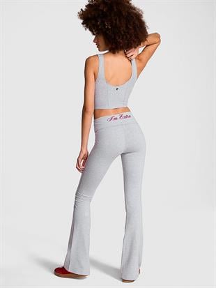 All-Day Beli Katlanabilen Pamuklu Flare Tayt