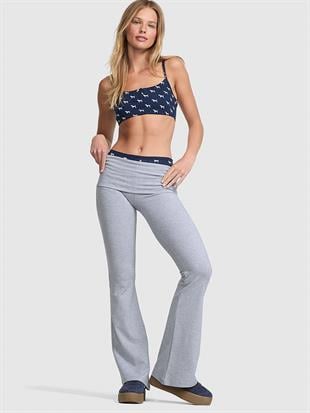 All-Day Beli Katlanabilen Pamuklu Flare Tayt