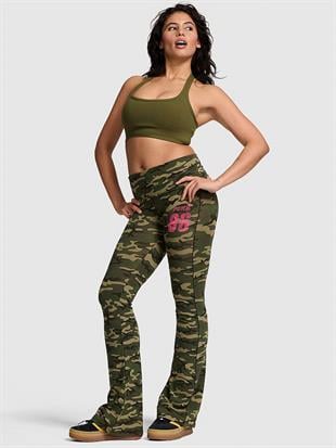 All-Day Beli Katlanabilen Pamuklu Flare Tayt