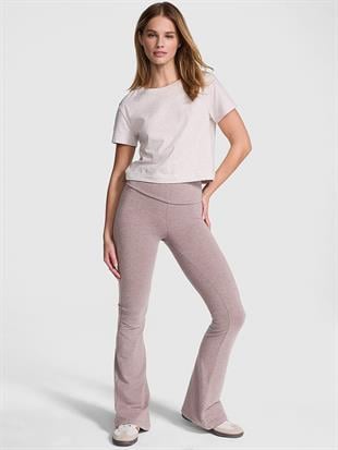 All-Day Beli Katlanabilen Pamuklu Flare Tayt