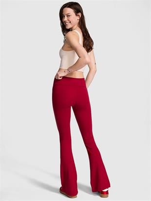 All-Day Beli Katlanabilen Pamuklu Flare Tayt