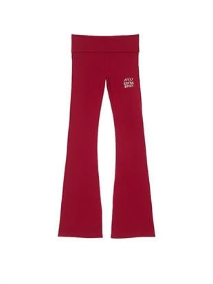 All-Day Beli Katlanabilen Pamuklu Flare Tayt
