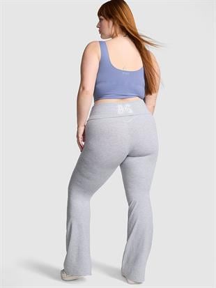 All-Day Beli Katlanabilen Pamuklu Flare Tayt