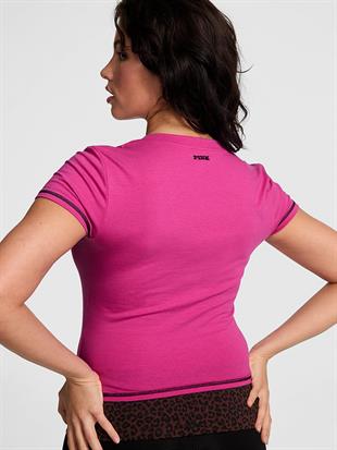 All-Day Cotton Plunge Cropped Top