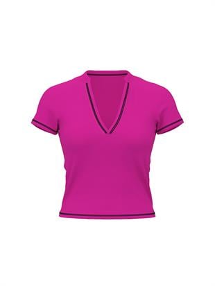 All-Day Cotton Plunge Cropped Top