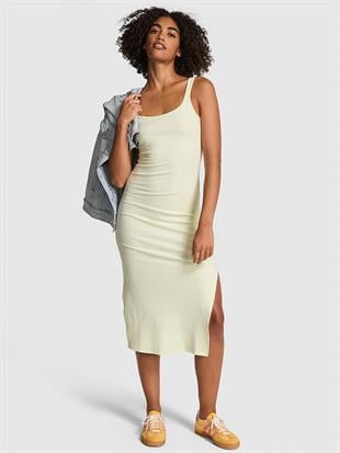 All-Day Soft Ribbed Bodycon Midi Dress
