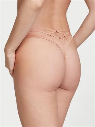 Arkası Askılı Derin Bacak Kesim Tanga